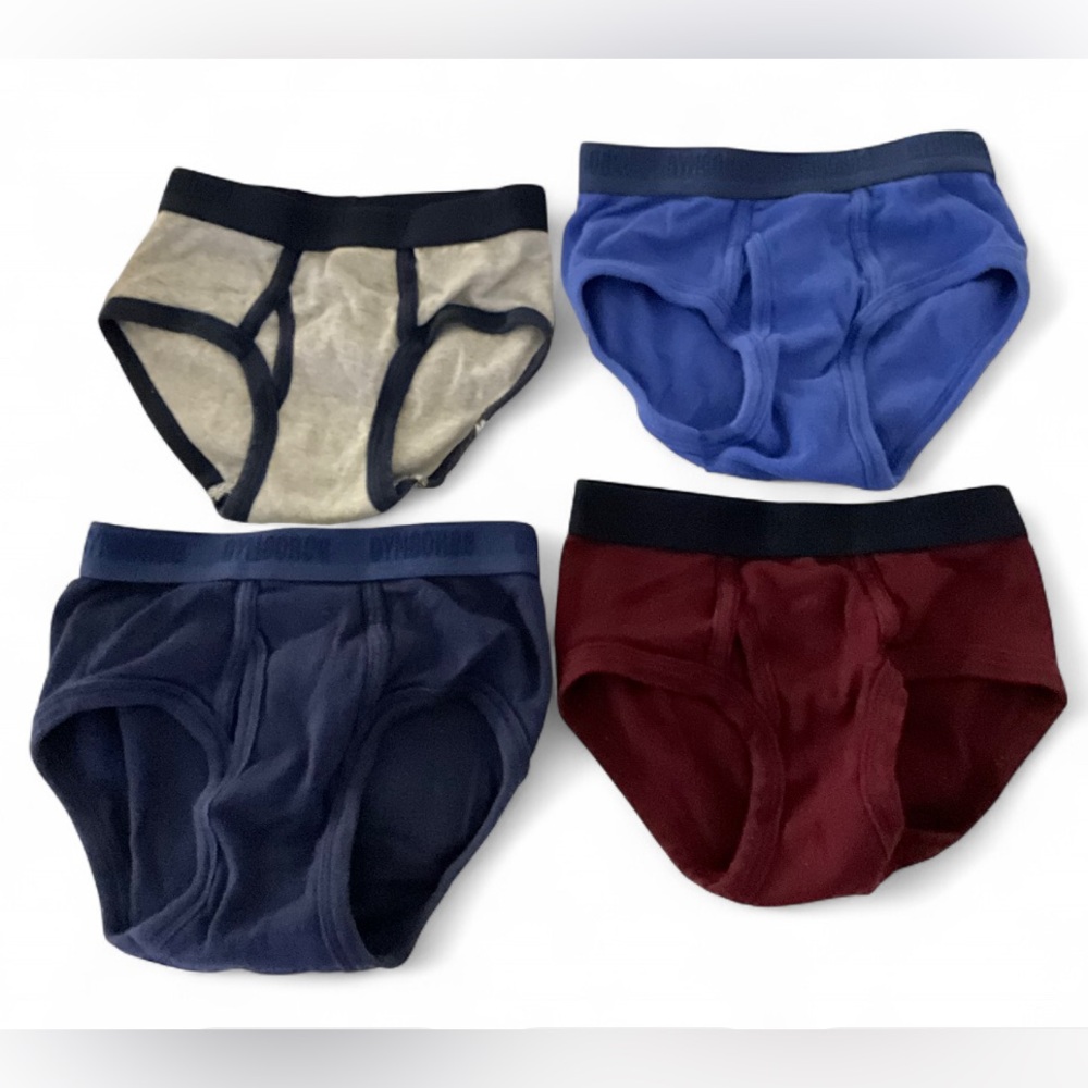 Gymboree Boys Briefs Underwear Bundle of 4 Size XS (3–4) Blue Red Gray